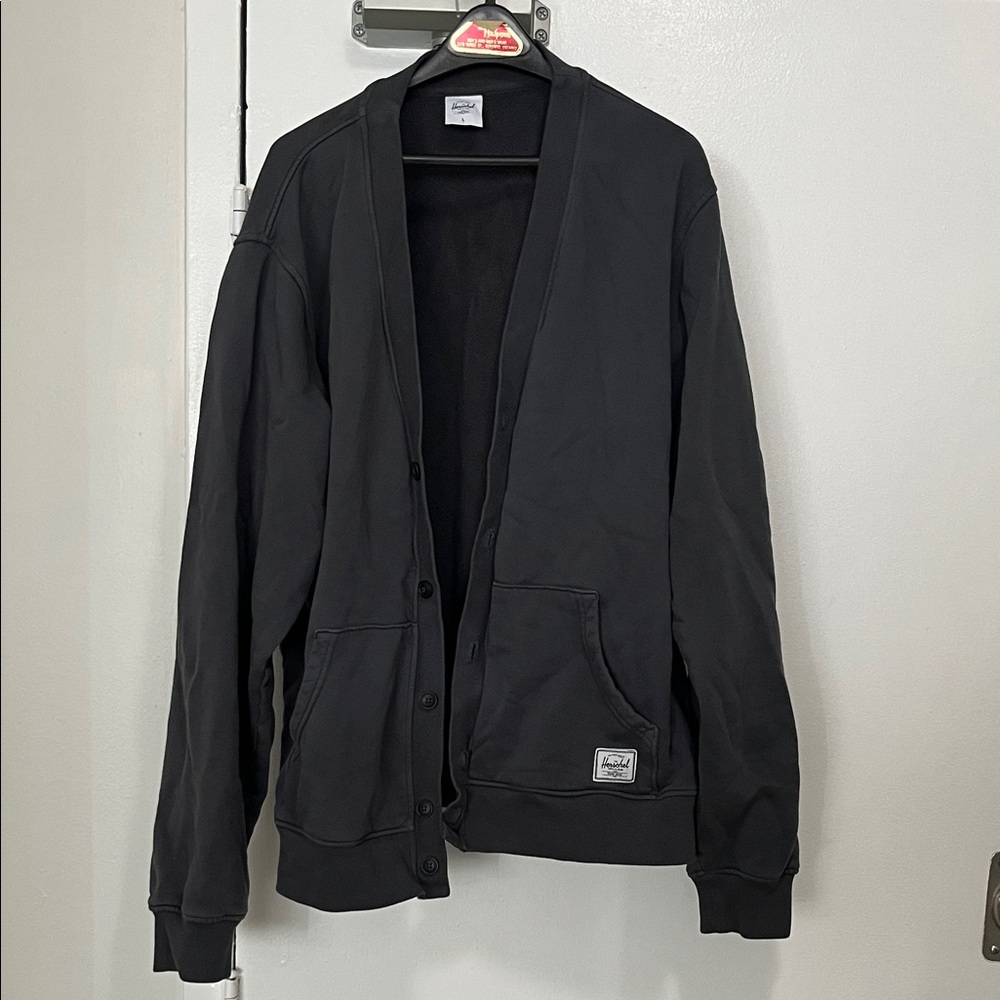 Herschel Supply Company Charcoal Button-Up Sweatshirt